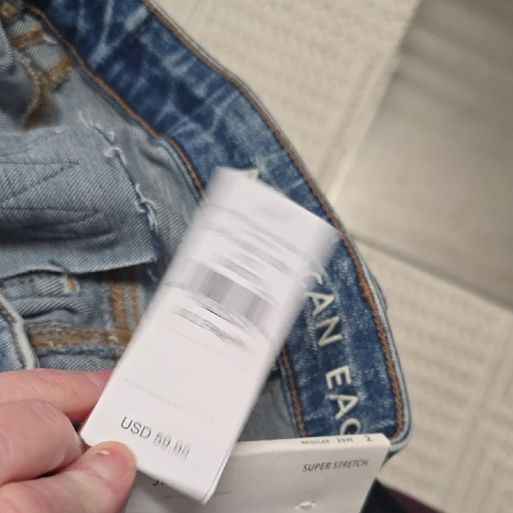 American Eagle Outfitters Distressed Blue Skinny Jeggings
